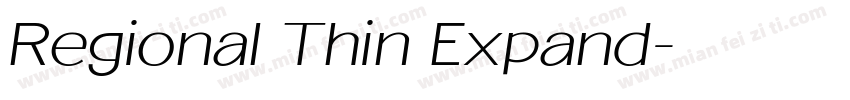 Regional Thin Expand字体转换